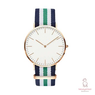 Đồng hồ analog máy quartz dây vải dù cho cặp đôi