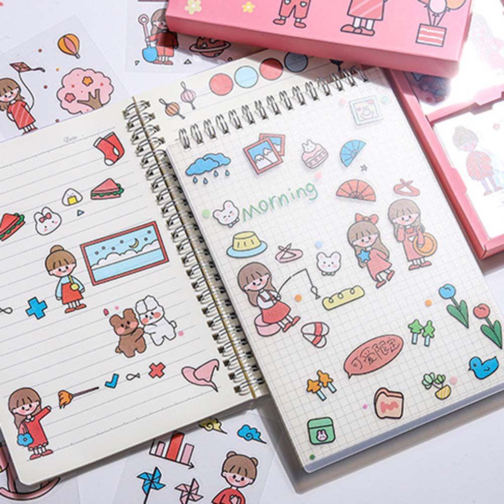 Sticker Dán Trang Trí Sổ Tay Nhật Ký Dành Cho Nữ DIY