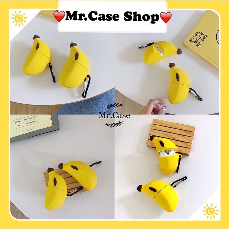 [Có Ảnh Thật] Case Airpods 1/2 Pro Vỏ Ốp Đựng Tai Nghe Hình Trái Chuối Dễ Thương