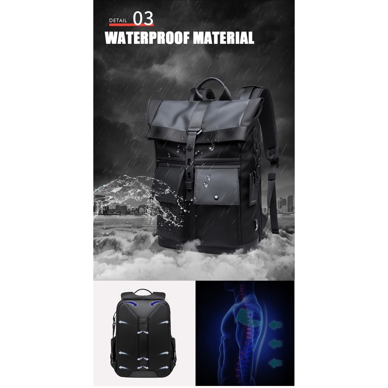 BANGE Ba Lô Đựng laptop 15.6inch Chống Thấm Nước Đa Năng Thời Trang Cao Cấp