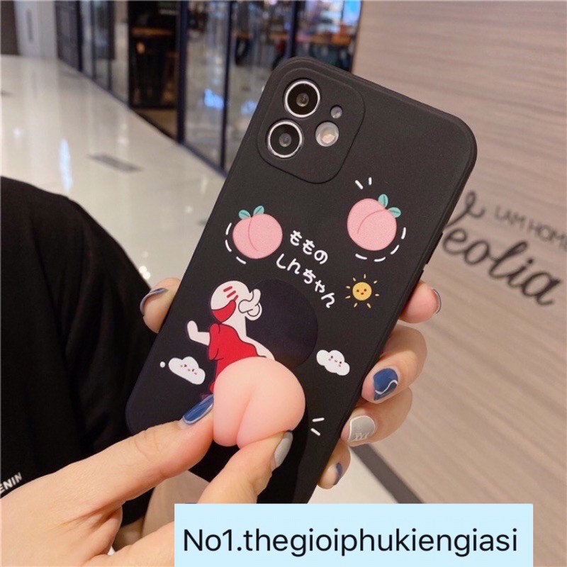 Full mã Iphone 6 đến 11 | 12 Pro max - Ốp Điện Thoại Silicon Hình Cậu Bé Bút Chì Shin Mochi Ngộ Nghĩnh Squishy