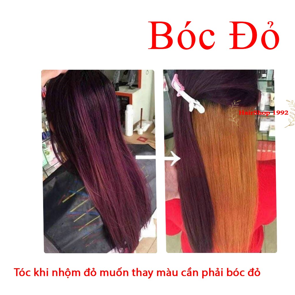 Bóc Đen - Bóc Đỏ  Thuốc bóc dành cho tóc nhuộm đen,đỏ ra nền tóc nâu,vàng ( Tặng Trợ Nhuộm )