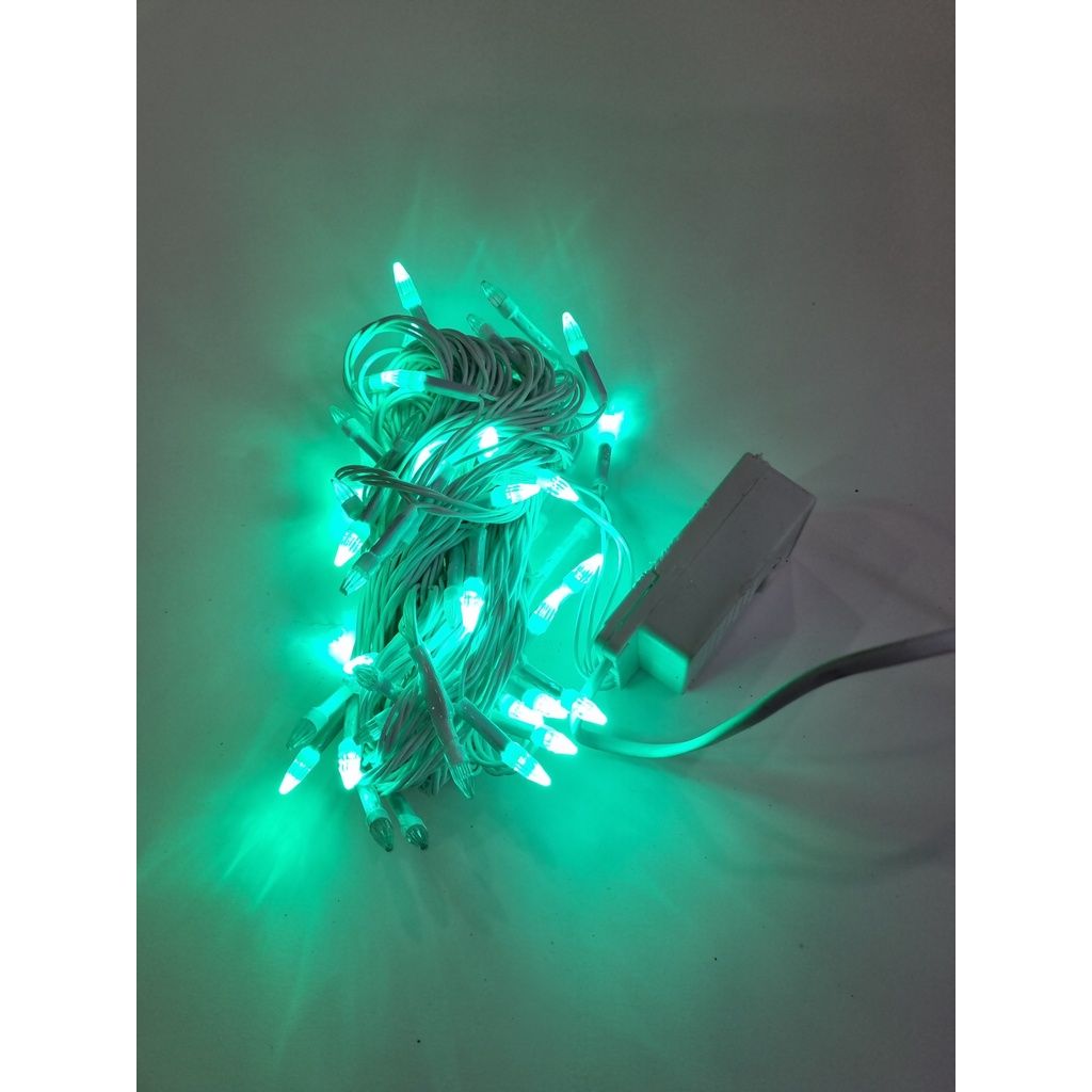 Sale - Dây led noel đầu bóng kim cương chớp nháy 7m 60 bóng 220Vac