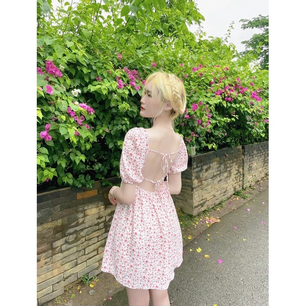 [CLAY] ROSÉ DRESS - Váy babydoll cổ vuông tay bồng | BigBuy360 - bigbuy360.vn