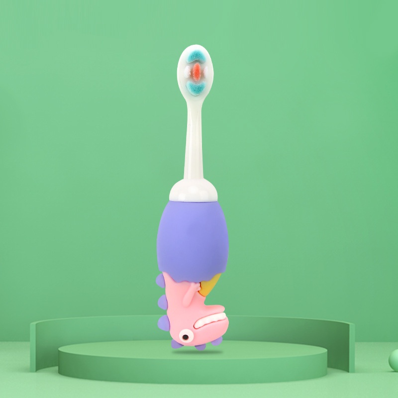 Bàn chải đánh răng lông mềm hình khủng long cho bé