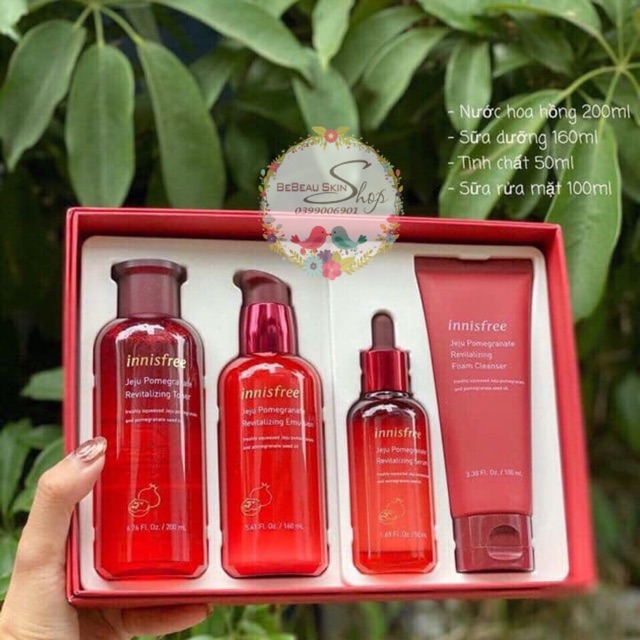 Set SERUM LỰU ĐỎ INNISFREE JEJU POMEGRANATE REVITALIZING