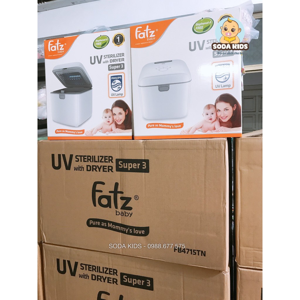 Máy tiệt trùng sấy khô UV Super 3 Fatzbaby FB4715TN