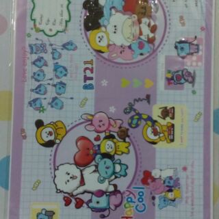 Giấy bao tập 6 mẫu BTS CHIBI