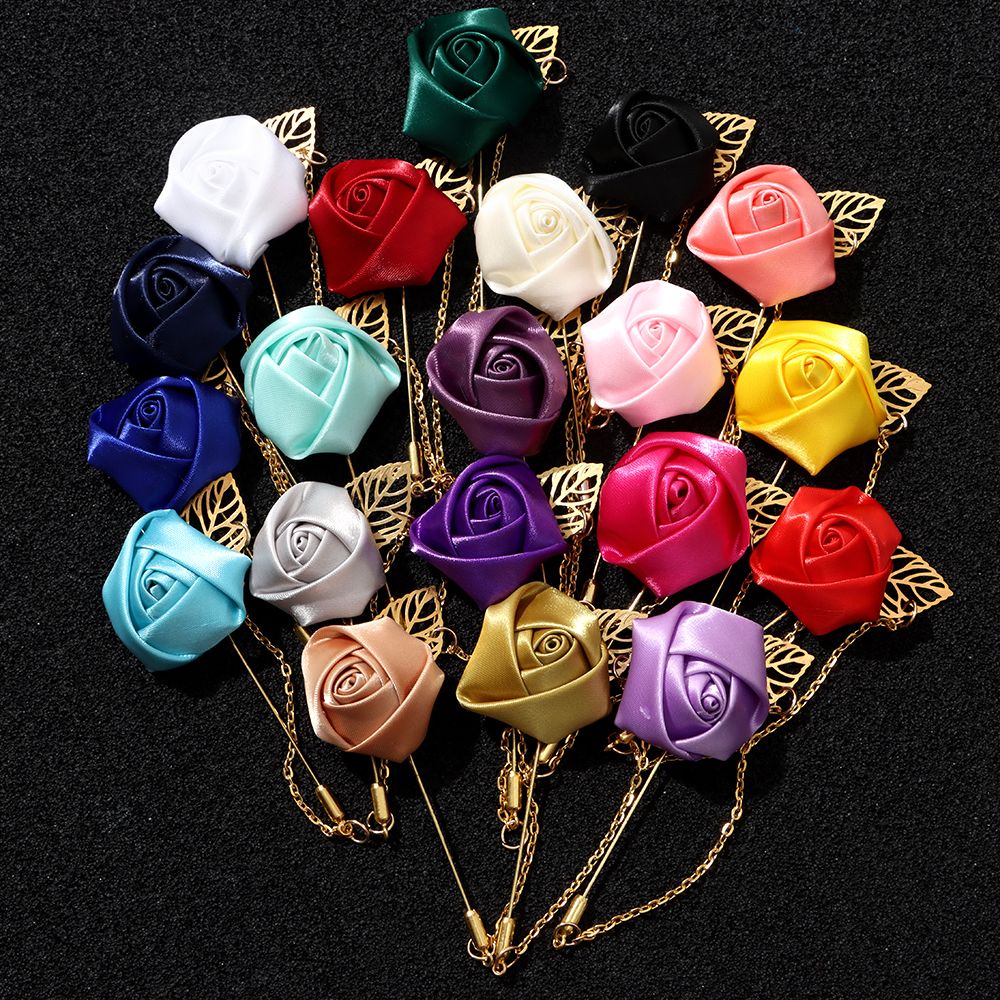 Ghim cài áo hình hoa hồng thời trang cho nam