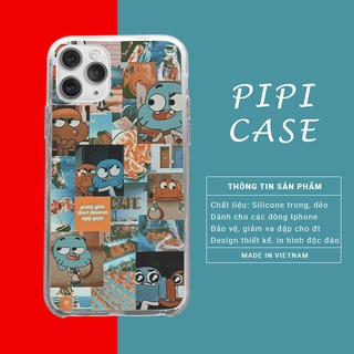 Ốp điện thoại đẹp Gumball Darwin Aesthetic iPhone 12ProMax iPhone 11 X XsMax Xr iPhone 7 8Plus  BLUGUB0020