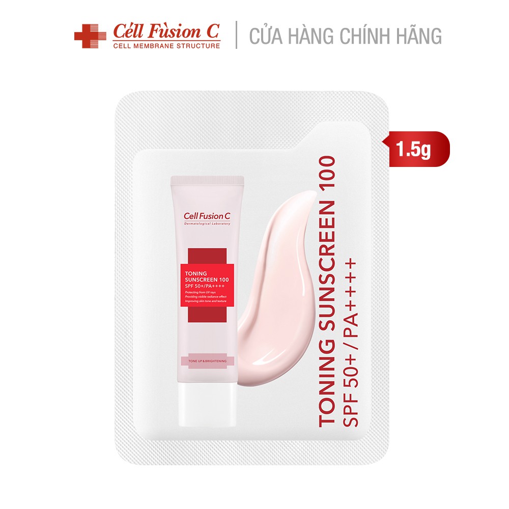 [SAMPLE] Kem Chống Nắng Nâng Tông Da Cell Fusion C Toning Sunscreen 100 SPF50+/PA++++ 1.5g