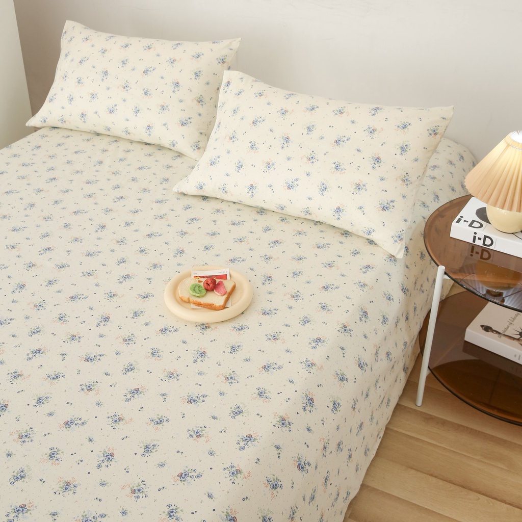 Bộ Ga Gối 3 Món Cotton 100% Organic - Sét ga và Gối đầu Cotton