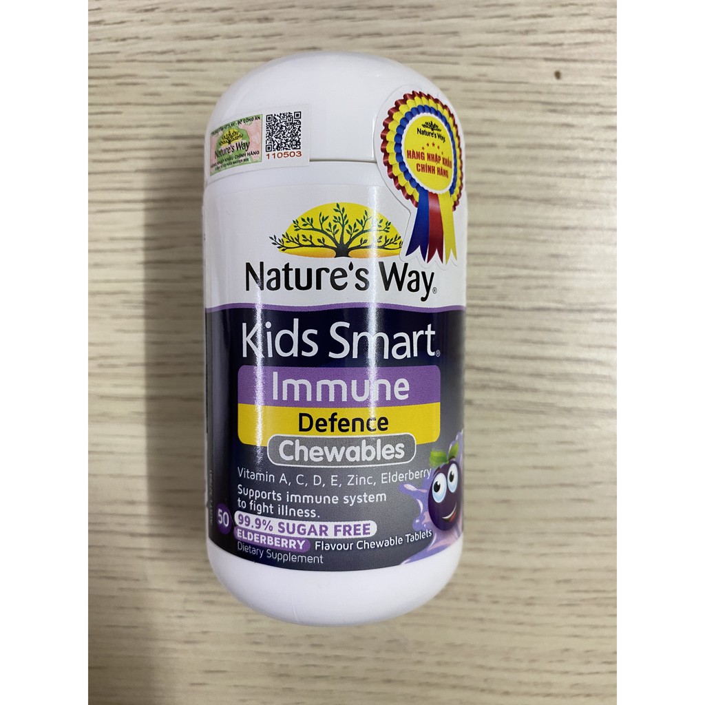 Dạng Viên Dẻo Tăng Cường Miễn Dịch Sức Đề Kháng Cho Trẻ Nature’s Way Kids Smart Immunity Defence 50 viên