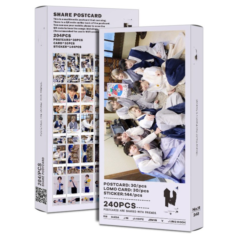 Bộ sưu tập hình 204 tấm (Share Postcard) của BTS Bangtan Boys BT21 bản 3