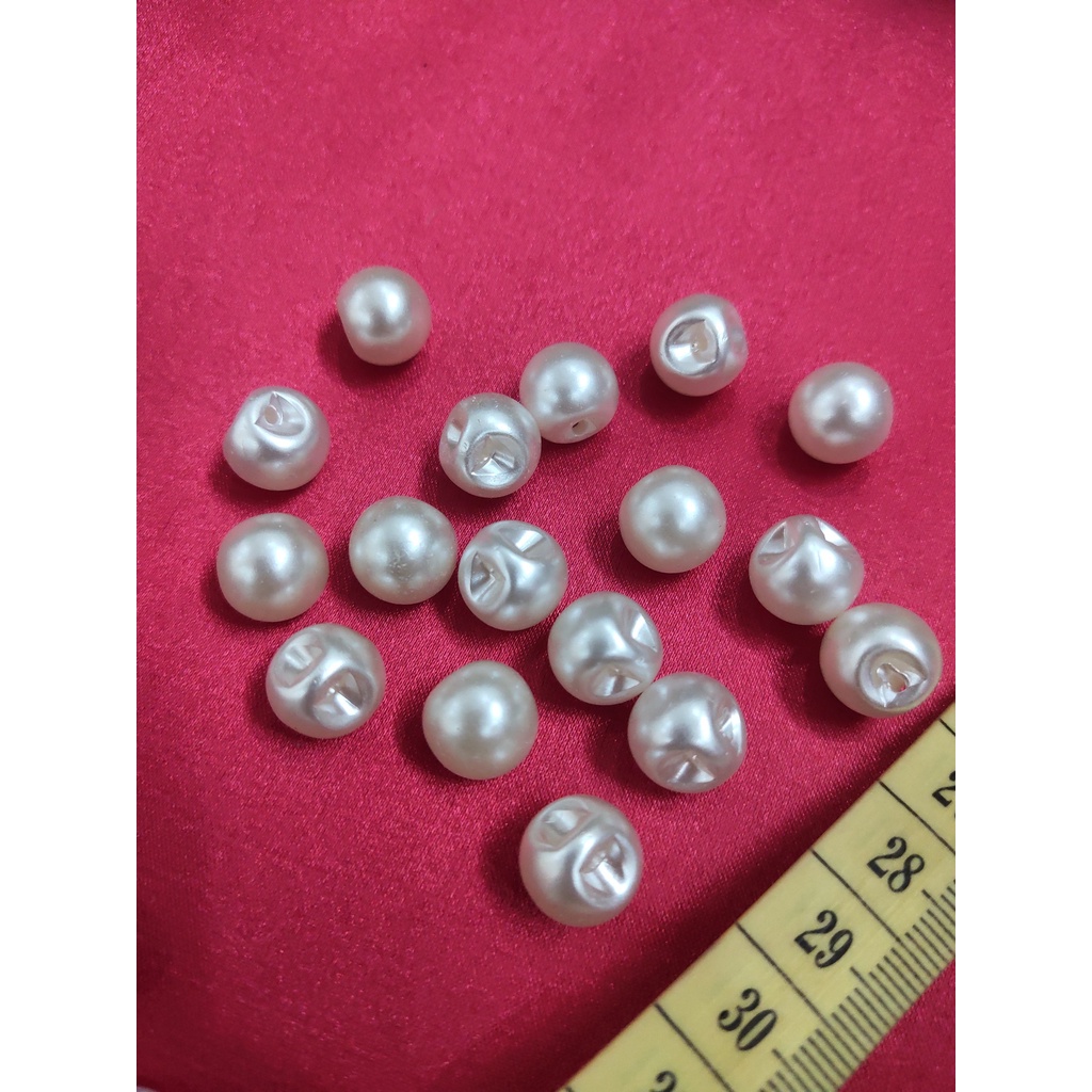 Khuy hạt nhựa sơn bóng giả ngọc kt từ 8-10-12mm làm phụ kiện may mặc, trang trí, làm đồ thủ công.