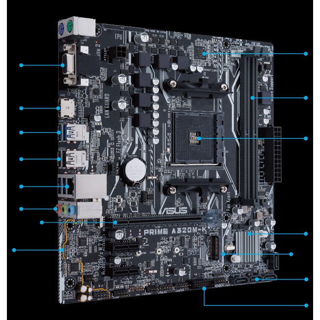 Mainboard ASUS PRIME A320M-K - New 100% BH 36 tháng