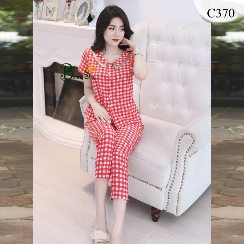 [Bunny] Đồ bộ mặc nhà 6 màu, đồ ngủ tay cộc đũi lụa mềm mịn mát không nhăn màu sắc trẻ trung