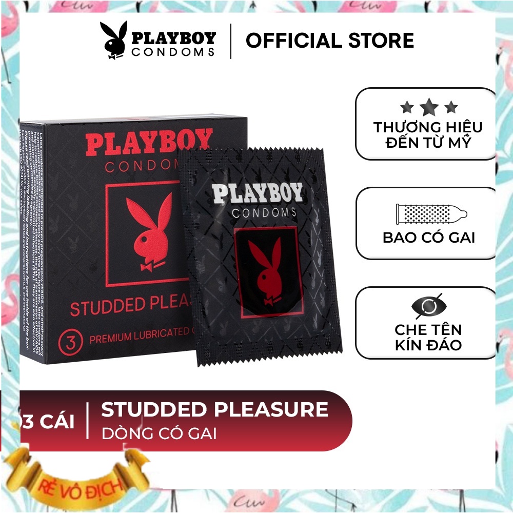 Bao Cao Su PLAYBOY Studded Pleasure hộp 3 cái và 12 cái