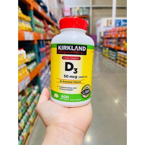 VIÊN UỐNG VITAMIN D3 2000 IU KIRKLAND SIGNATURE 600 VIÊN MỸ