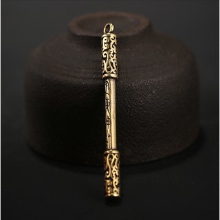 Tượng Trưng Bày Phong Thủy, Trang Trí Bằng Đồng Hình Cây Gậy Như Ý Tề Thiên (Kích cỡ: 0.5 x 6cm)