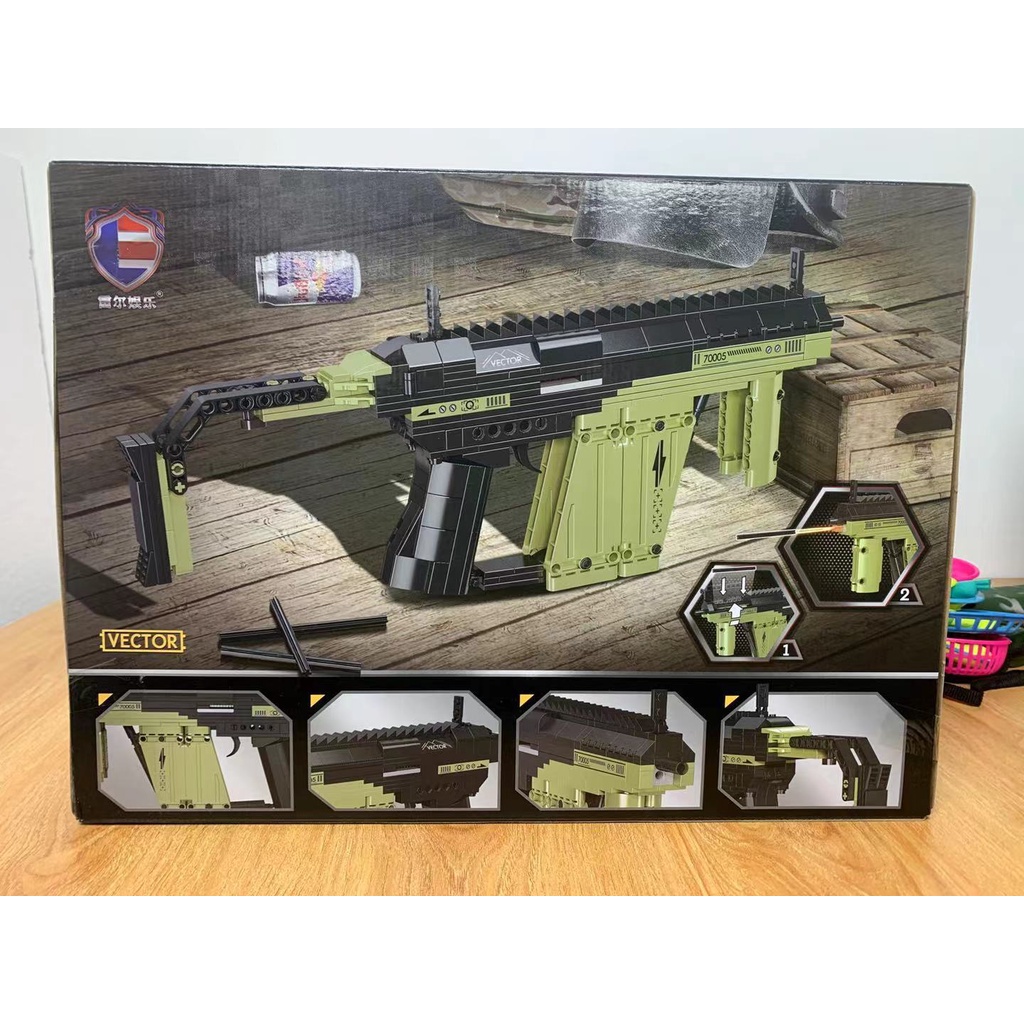 Đồ Chơi Lắp Ráp Phát Triển Trí Tuệ Kiểu Lego Mô Hình SMG Rifle PUBG Vector Classic 70005 Với 400+ PCS
