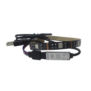 Dây đèn LED 5V 5050 9SMD/30CM RGB dùng chiếu sáng phông nền tivi tiện dụng