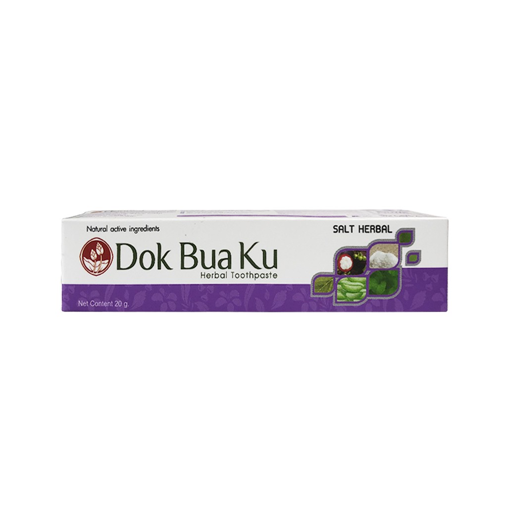 [CHÍNH HÃNG] Kem Đánh Răng Thảo Dược Thái Lan Twin Lotus Dok Bua Ku Salt Herbal 20g