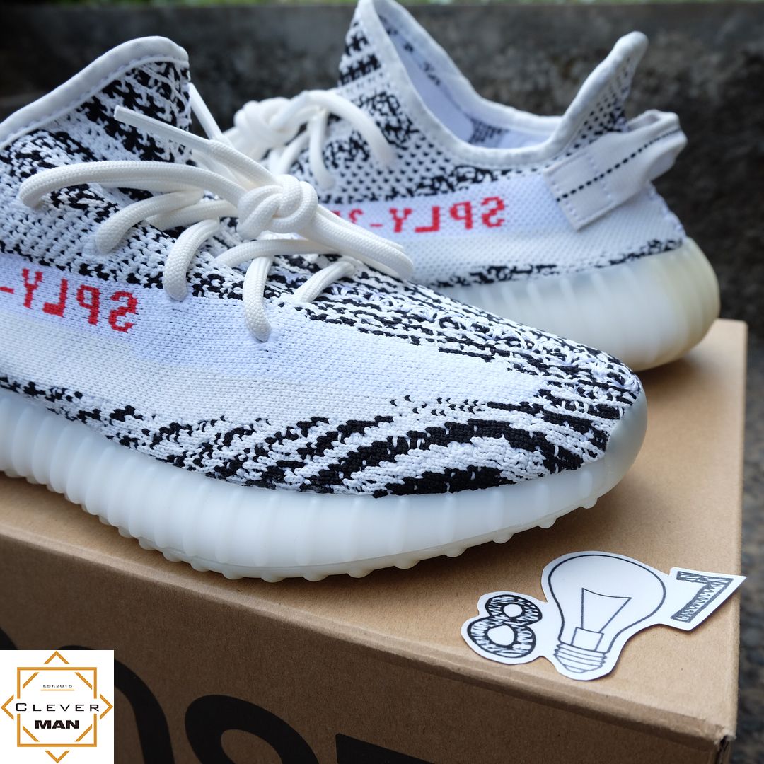 (FREESHIP+HỘP)  Giày thể thao Sneakers  YZ 350 V2 zebra ngựa vằn cực đẹp cho cả nam và nữ