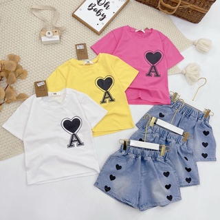Đồ bộ cộc tay cho bé gái cotton từ 25kg đến 35kg bbkids