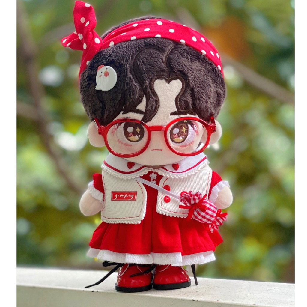 Giày da bóng cổ thấp loại 1 cho doll 20cm