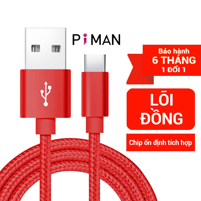 Dây Cáp Sạc Sợi Bện Bền Bỉ Hỗ Trợ Tất Cả Các Dòng Điện Thoại - Bảo Hành 6 Tháng