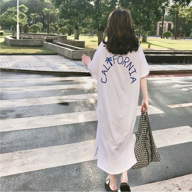 Đầm Thun Tay Ngắn Dáng Rộng Thời Trang Cho Phụ Nữ Mang Thai Size M-4XL