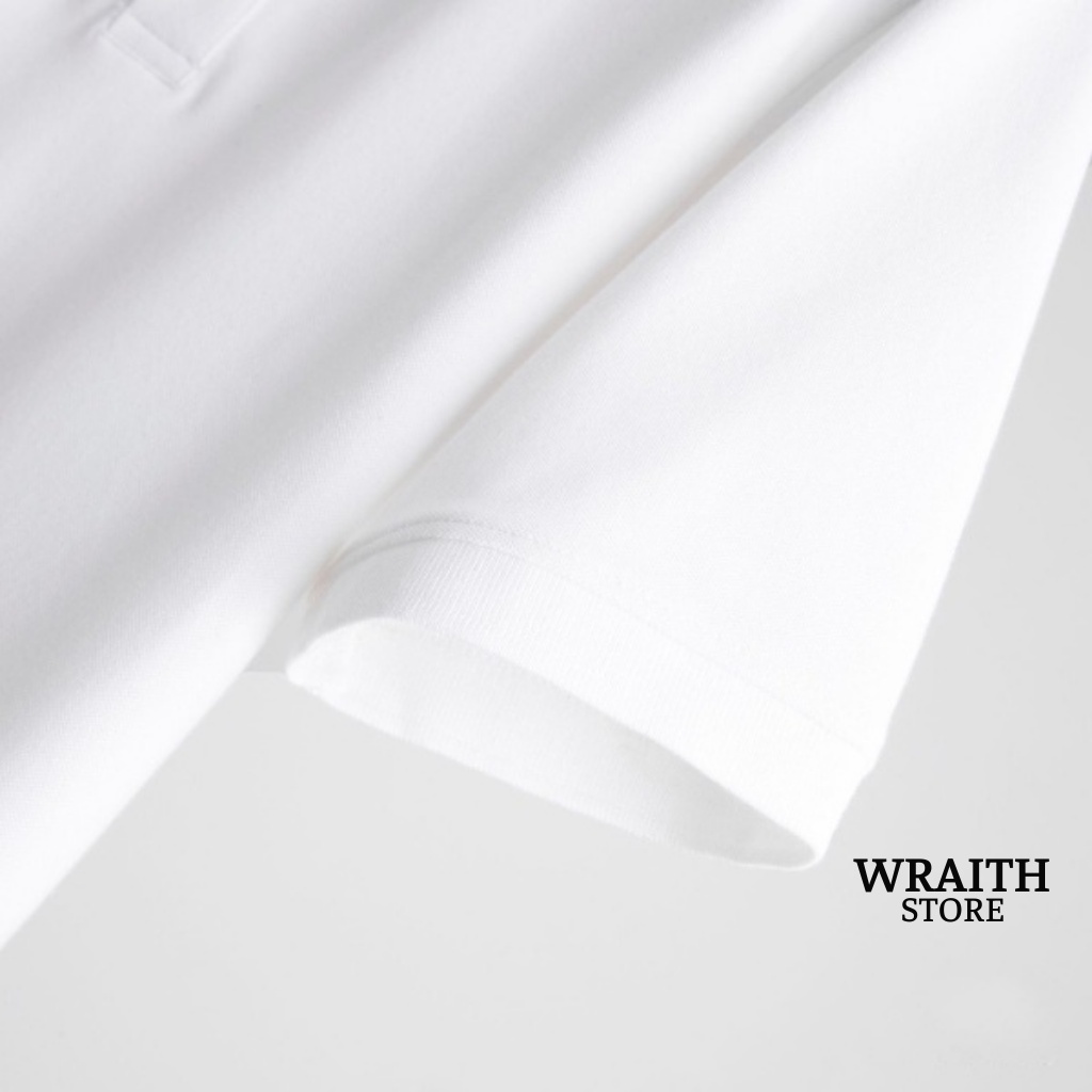 Áo polo trơn nam Wraith họa tiết HanoiCapital chất thoáng khí thoải mái vải cotton trơn BASIC.