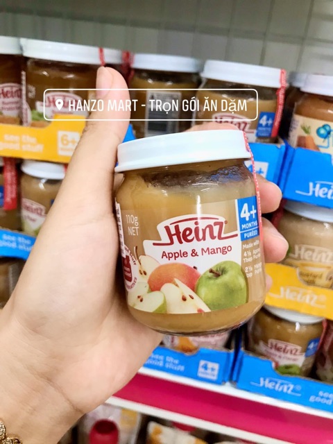 Trái cây nghiền Heinz hủ thuỷ tinh 110g