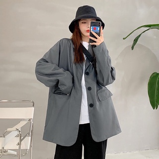 Áo blazer nam nữ form rộng basic áo vest (NELLY)