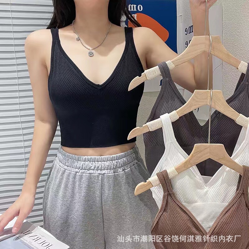 [Mã FAMARAL2 giảm 10K đơn 50K] Áo Bra 2 Dây Nữ Gân Tăm Cổ Tim Bo Eo Cực Năng Động AGY14 | BigBuy360 - bigbuy360.vn