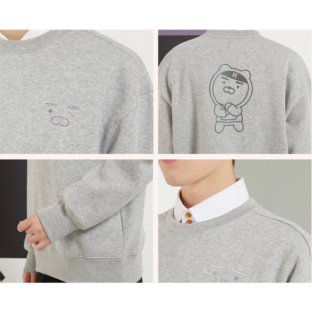 [ Siêu sale ngày Black Friday ⚡️] Áo sweater hoodie Kakao Korea Unisex màu grey - Hàng canh sale siêu hot | BigBuy360 - bigbuy360.vn