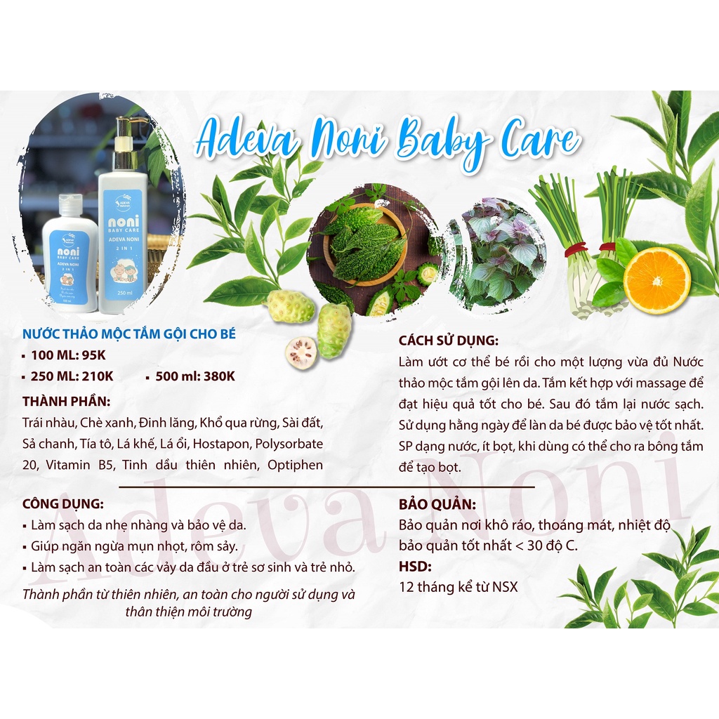 Nước tắm thảo dược cho bé ⚡FREESHIP⚡ Ngăn ngừa rôm sảy cho làn da bé mịn màng 100 ml