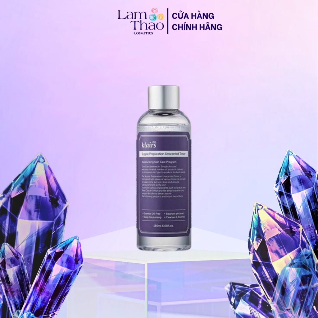 Nước Hoa Hồng Klairs Supple Preparation Unscented Toner 180ml | WebRaoVat - webraovat.net.vn