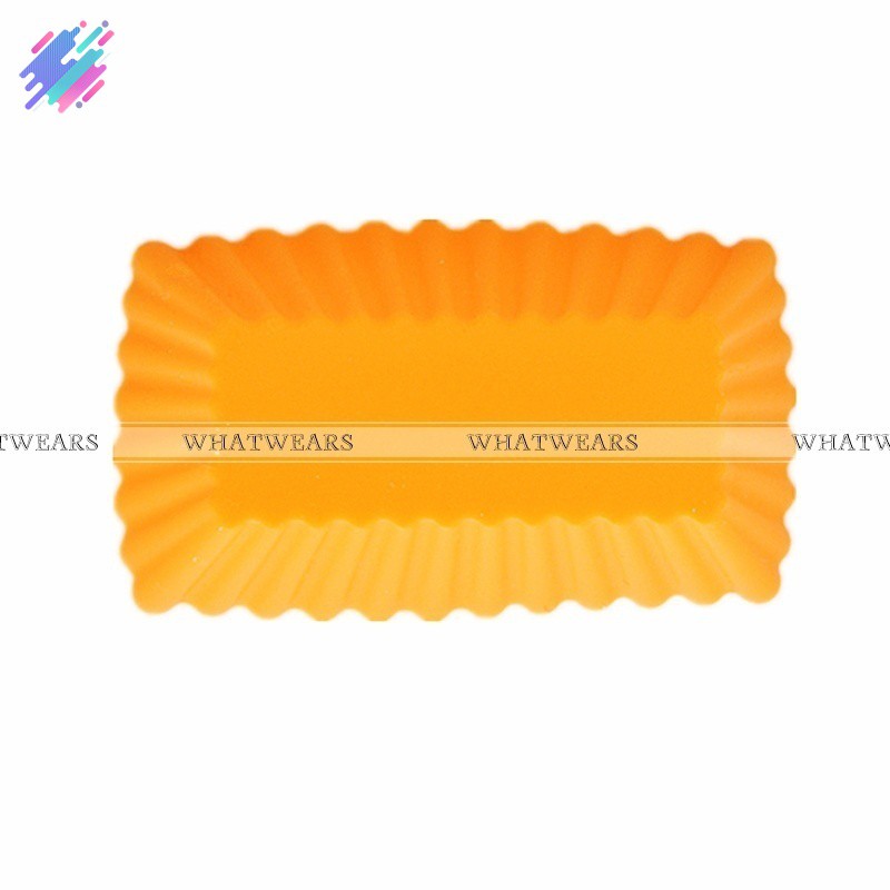 Khuôn bánh muffin/ cupcake hình chữ nhật bằng silicon tiện dụng