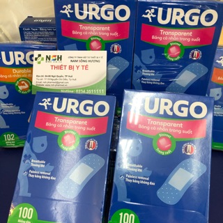 Băng keo cá nhân trong suốt Urgo Transparent, 100 miếng, Pháp