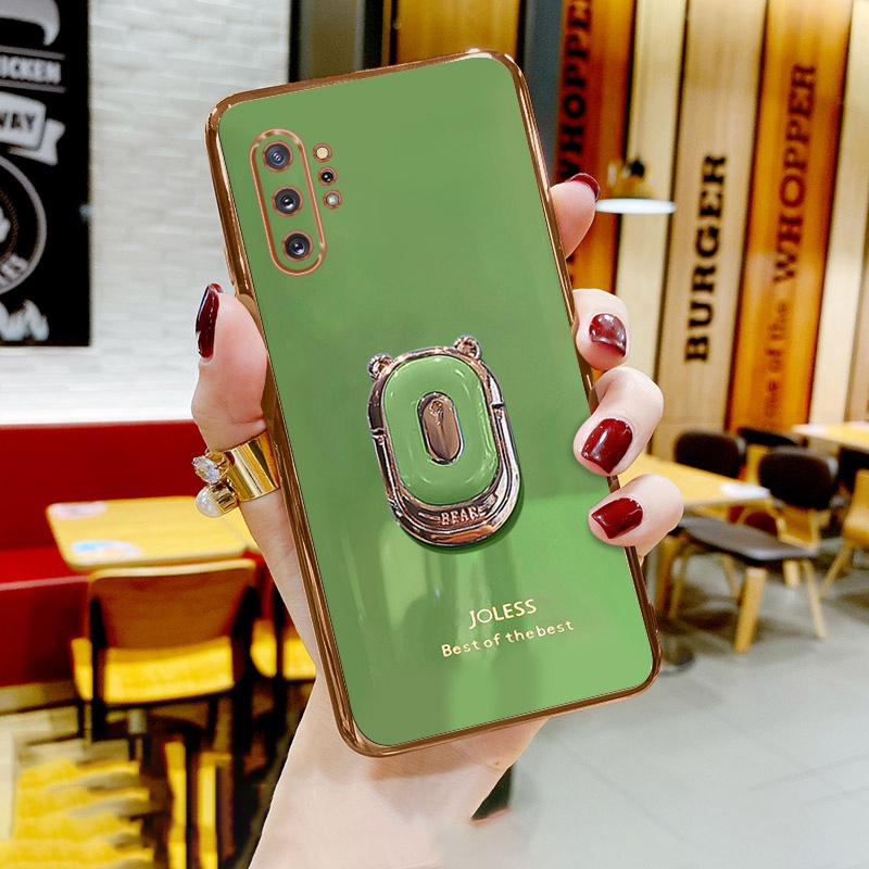 Ốp điện thoại màu kẹo ngọt có giá đỡ hình cô gái cho SAMSUNG GALAXY NOTE 8 9 10 PRO 20 ULTRA