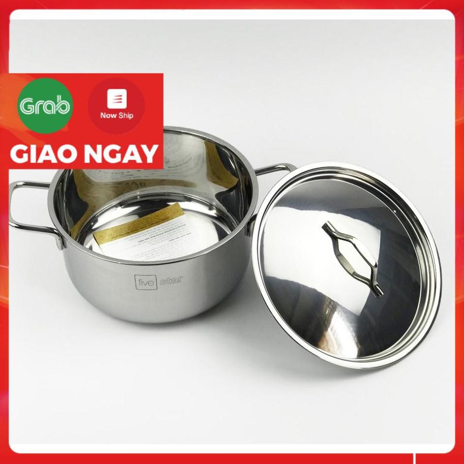 Nồi inox 3 đáy sandwich  FiveStar Standard nắp inox , bếp từ, gas, hồng ngoại