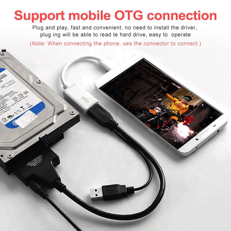Cáp Chuyển Đổi Usb 3.0 Sang Sata Iii 3.0 Cho Ổ Cứng Ssd Hdd Sata Usb 3.0 | BigBuy360 - bigbuy360.vn
