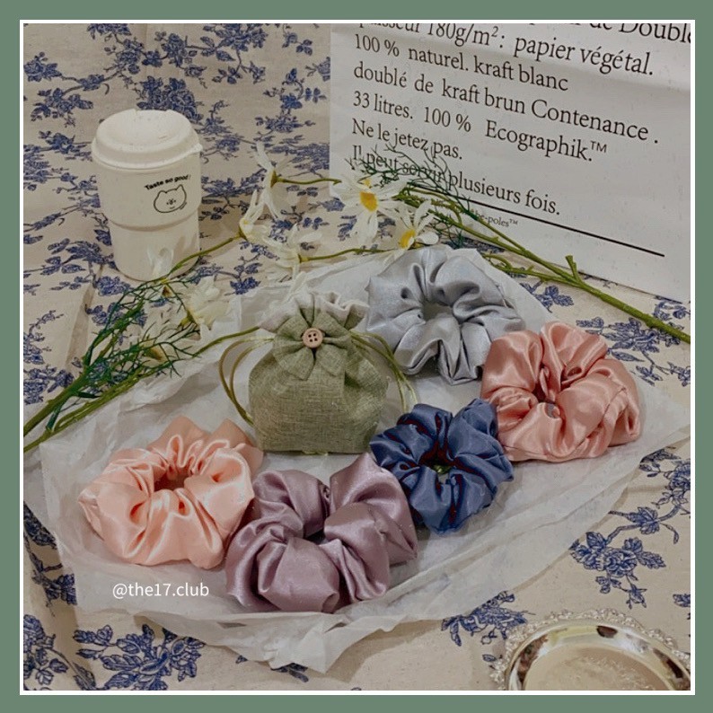 Scrunchies nhiều màu  - Chun vải cột tóc