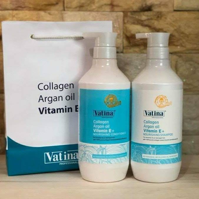 [FreeShip – Chính Hãng] Bộ dầu gội xả Vatina 800ml tinh chất Argan Oliu tái tạo cấu trúc tóc, phục hồi chuyên sâu