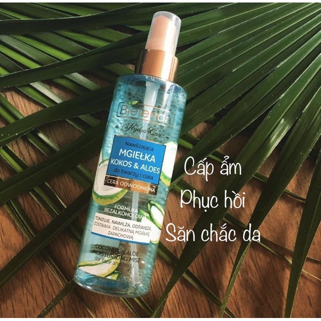 Xịt Khoáng Dưỡng Ẩm Chiếu Xuất Dừa Và Lô Hội, Cân Bằng Độ PH, Săn Chắn Da Khô - Bielenda 200ml | BigBuy360 - bigbuy360.vn