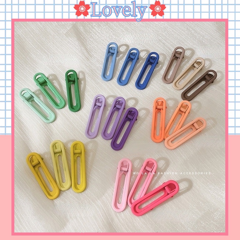 Set 3 Kẹp Tóc Thiết Kế Đơn Giản Đáng Yêu Cho Bé Gái