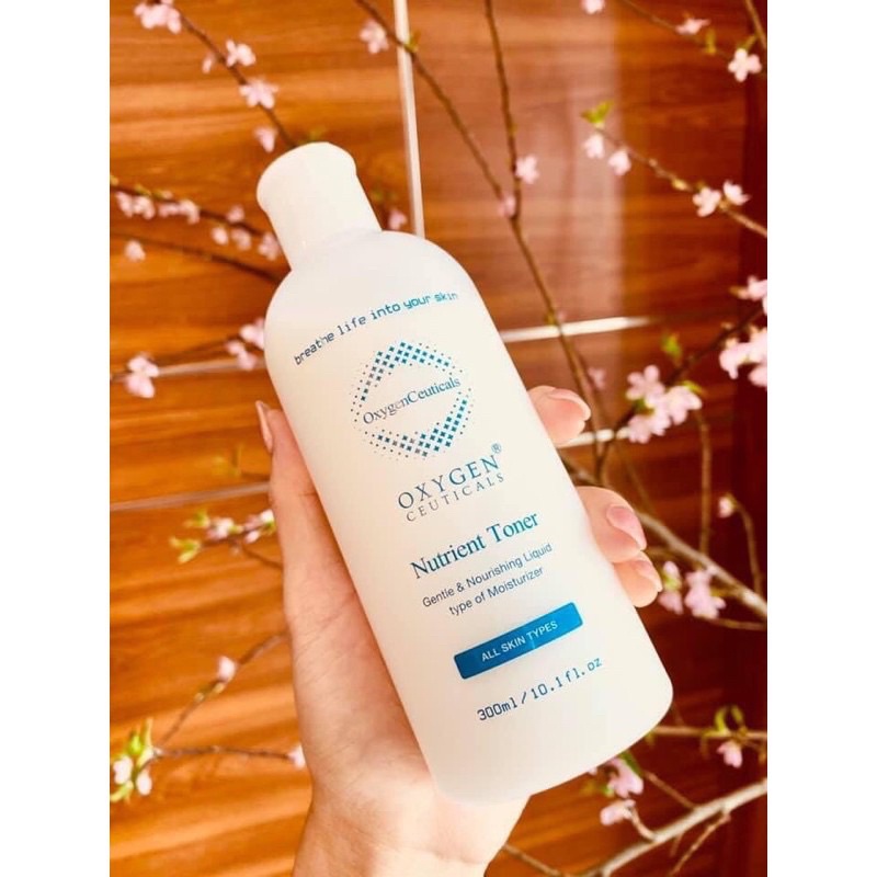 Toner Oxygen Ceuticals Nguyên Seal 300ml - Toner Dạng Sữa Nutrient &amp; Toner Dạng Nước Skin Balancing