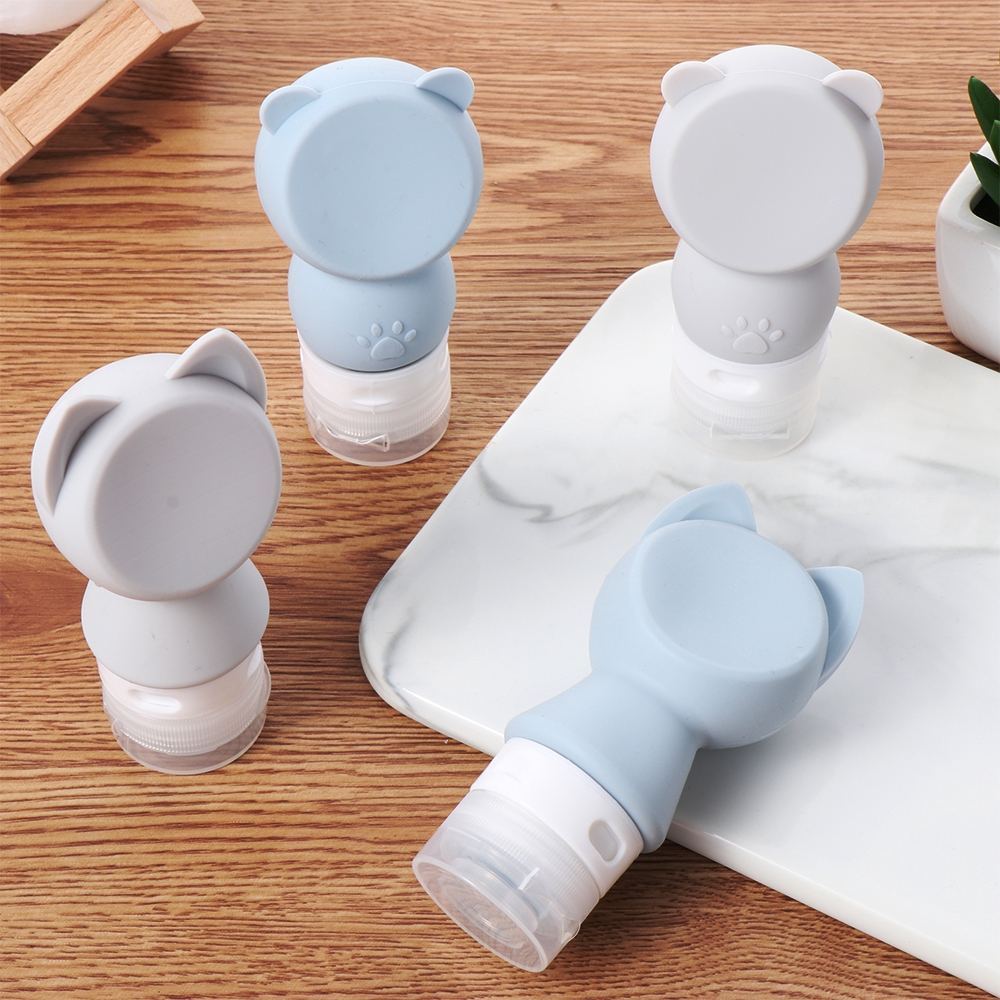 Chai rỗng thích hợp chiết mỹ phẩm / dầu gội thiết kế hoạt họa bằng silicon tiện dụng